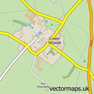 Street map sample of Lower Wraxall, Wiltshire