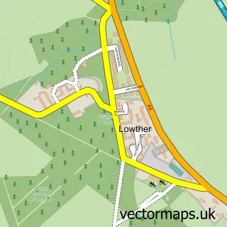 Street map sample of Lowther, Cumbria
