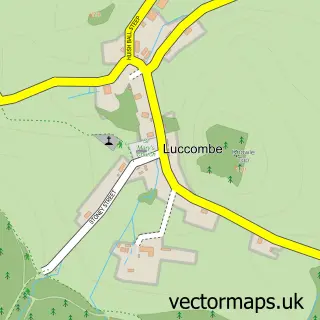 Street map sample of Luccombe, Somerset