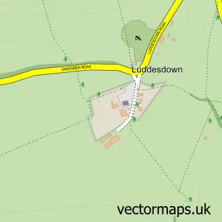Street map sample of Luddesdown, Kent
