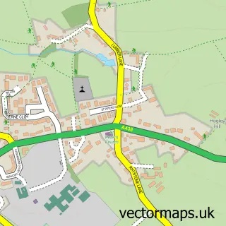 Street map sample of Lugwardine, Herefordshire