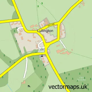 Street map sample of Lullington, Derbyshire
