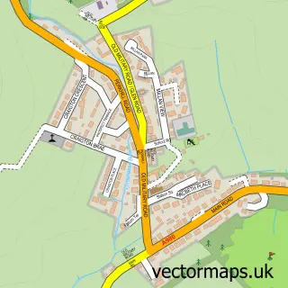 Street map sample of Lumphanan, Aberdeenshire