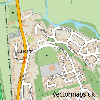 Street map sample of Luncarty, Perth and Kinross