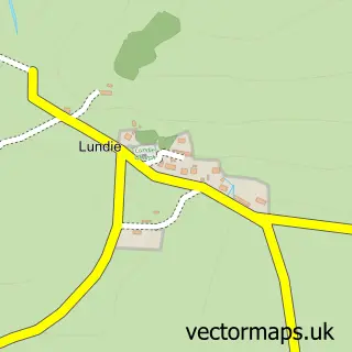 Street map sample of Lundie, Angus