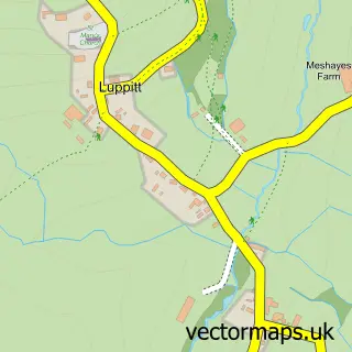 Street map sample of Luppitt, Devon