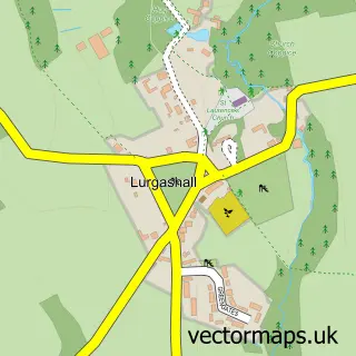 Street map sample of Lurgashall, West Sussex