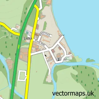 Street map sample of Luss, Dunbartonshire