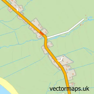 Street map sample of Lusta, Ross and Cromarty