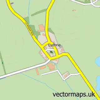 Street map sample of Luthrie, Fife