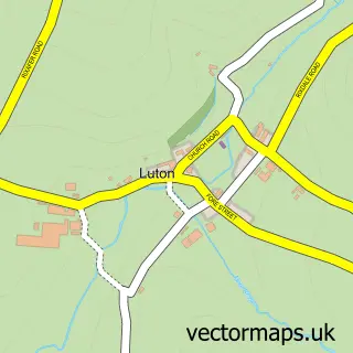 Street map sample of Luton, Devon
