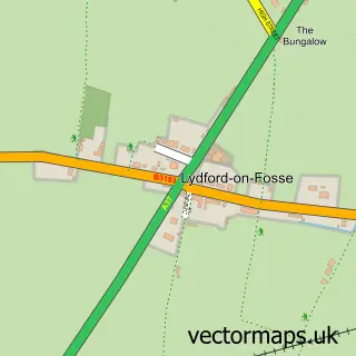 Street map sample of Lydford-on-Fosse, Somerset