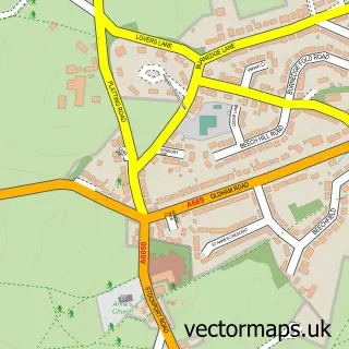 Street map sample of Lydgate, Greater Manchester