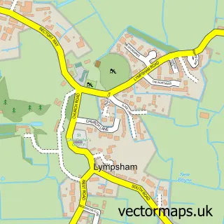 Street map sample of Lympsham, Somerset