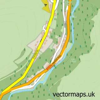 Street map sample of Lynbridge, Devon