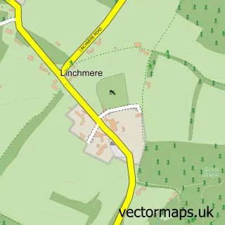 Street map sample of Lynchmere, West Sussex
