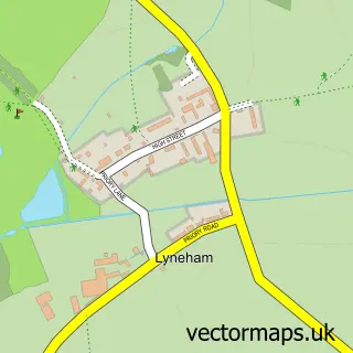 Street map sample of Lyneham, Oxfordshire