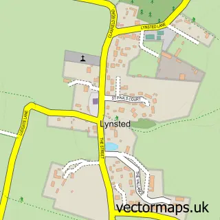 Street map sample of Lynsted, Kent