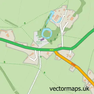Street map sample of Lyonshall, Herefordshire