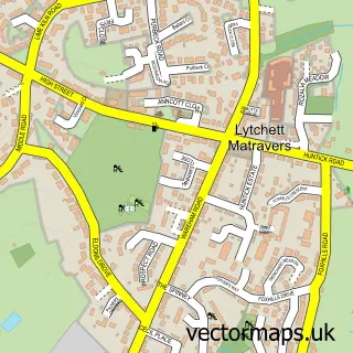 Street map sample of Lytchett Matravers, Dorset