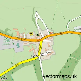 Street map sample of Lythe, North Yorkshire