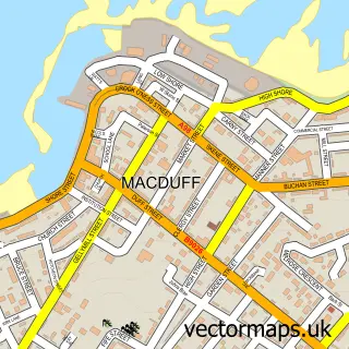 Street map sample of Macduff, Banffshire