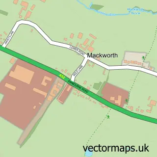 Street map sample of Mackworth, Derbyshire