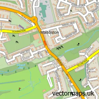 Street map sample of Maddiston, Stirling and Falkirk