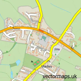 Street map sample of Madley, Herefordshire
