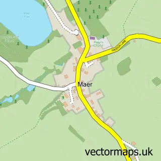 Street map sample of Maer, Staffordshire
