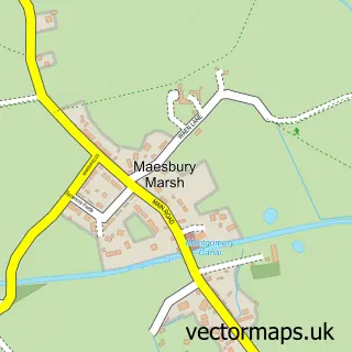 Street map sample of Maesbury Marsh, Shropshire
