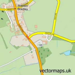 Street map sample of Maiden Bradley, Wiltshire