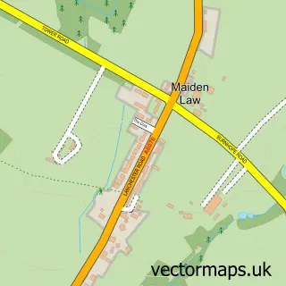 Street map sample of Maiden Law, Durham
