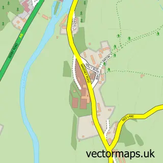 Street map sample of Makeney, Derbyshire