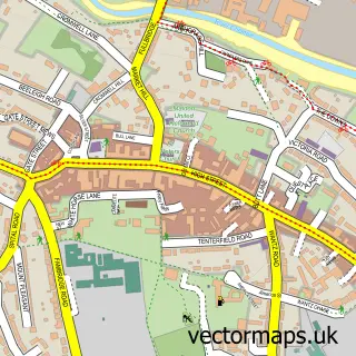 Street map sample of Maldon, Essex