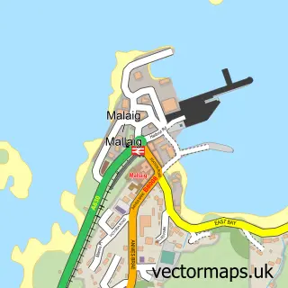 Street map sample of Mallaig, Inverness