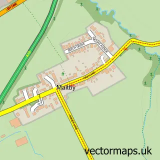 Street map sample of Maltby, North Yorkshire
