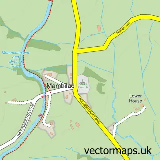 Street map sample of Mamhilad, Gwent