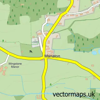 Street map sample of Manaton, Devon
