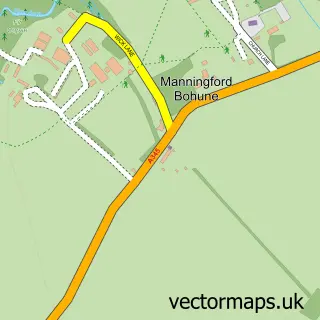 Street map sample of Manningford Bohune, Wiltshire