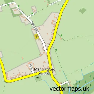 Street map sample of Manningford Bruce, Wiltshire