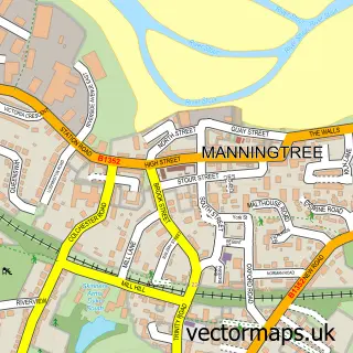 Street map sample of Manningtree, Essex