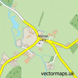 Street map sample of Mansel Lacy, Herefordshire