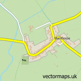 Street map sample of Manthorpe, Lincolnshire
