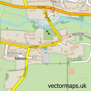 Street map sample of Manton, Wiltshire