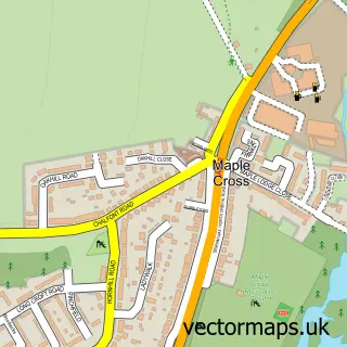 Street map sample of Maple Cross, Hertfordshire