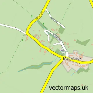Street map sample of Maplebeck, Nottinghamshire