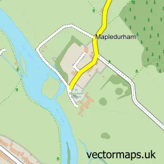 Street map sample of Mapledurham, Oxfordshire
