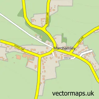 Street map sample of Marchamley, Shropshire