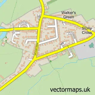 Street map sample of Marden, Herefordshire